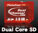 【メール便配送OK】PhotoFast デュアルチャンネル Dual Core搭載 SD 2GB 【PF-DDRSD2GB】... ...