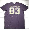 【Abercrombie&Fitch】アバクロ☆メンズ☆おすすめ★【Abercrombie&Fitch】★ロゴ＆ペイントTシャツ★ダークネイビー ...