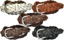 BUFFALO OIL LEATHER Mesh BELT vbVxg