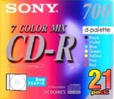 SONY CD-R700　カラーMIX21枚x5　（105枚）